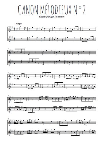 Georg Philipp Telemann - Canon mélodieux N°2